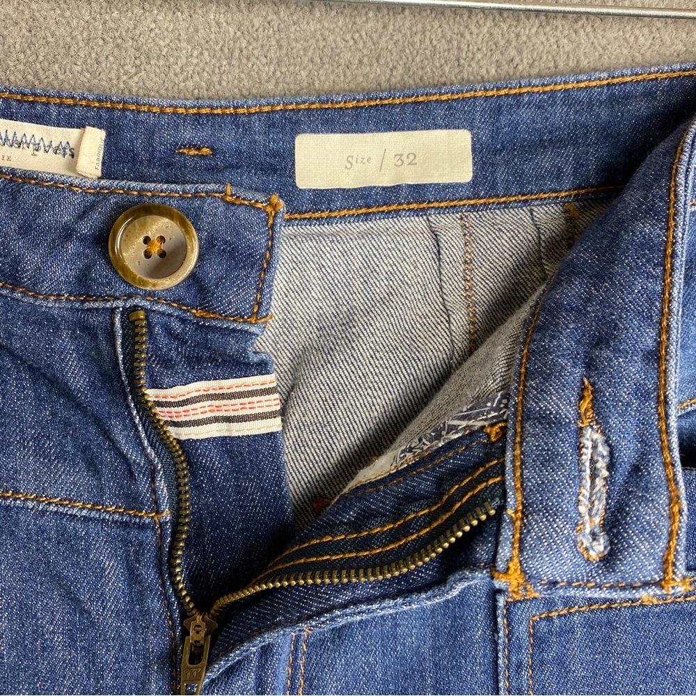 Pilcro and the Letterpress Flare Wide Leg Jeans with Snap Button Hem size 32 - Picture 5 of 10